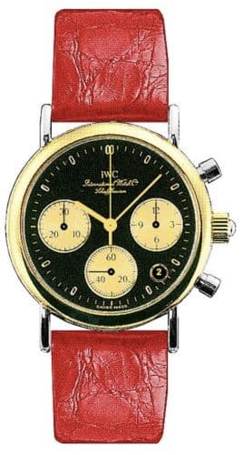 Portofino Lady Chronograph MecaQuartz Stainless Steel / Yellow Gold / Black / Alligator — photo from WatchBase · Photo: WatchBase · © WatchBase, used with permission · Source: https://watchbase.com/iwc/portofino/iw3730-13