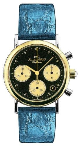 Portofino Lady Chronograph MecaQuartz Stainless Steel / Yellow Gold / Black / Alligator — photo from WatchBase · Photo: WatchBase · © WatchBase, used with permission · Source: https://watchbase.com/iwc/portofino/iw3730-15