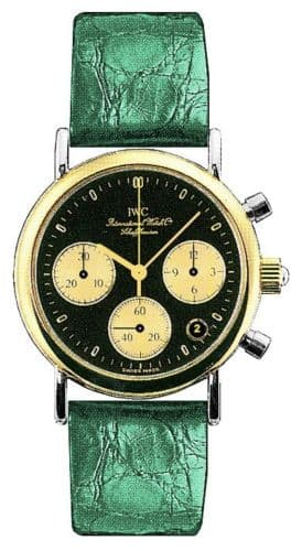 Portofino Lady Chronograph MecaQuartz Stainless Steel / Yellow Gold / Black / Alligator — photo from WatchBase · Photo: WatchBase · © WatchBase, used with permission · Source: https://watchbase.com/iwc/portofino/iw3730-17
