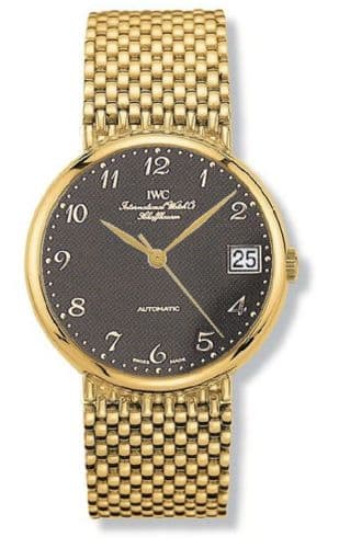 Portofino Automatic Yellow Gold / Black - Breguet / Bracelet — photo from WatchBase · Photo: WatchBase · © WatchBase, used with permission · Source: https://watchbase.com/iwc/portofino/iw9261-01