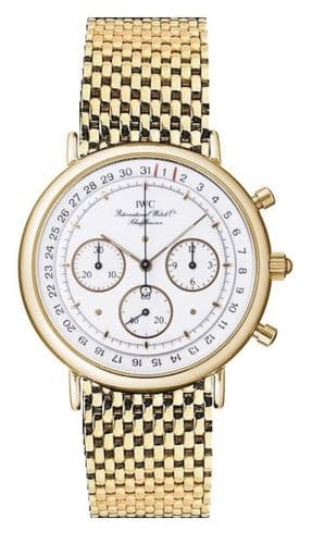 Portofino Chronograph MecaQuartz Yellow Gold / White / Bracelet — photo from WatchBase · Photo: WatchBase · © WatchBase, used with permission · Source: https://watchbase.com/iwc/portofino/iw9531-01