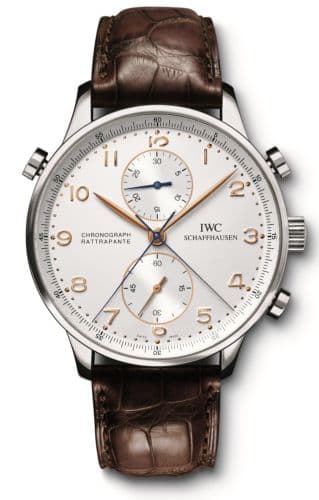 Portugieser Chrono-Rattrapante Stainless Steel / Silver — photo from WatchBase · Photo: WatchBase · © WatchBase, used with permission · Source: https://watchbase.com/iwc/portugieser/iw3712-01