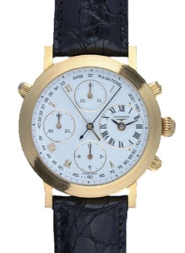 Prestige Rattrapante Yellow Gold / White — photo from WatchBase · Photo: WatchBase · © WatchBase, used with permission · Source: https://watchbase.com/longines/les-grandes-classiques/l4-654-6-11-2