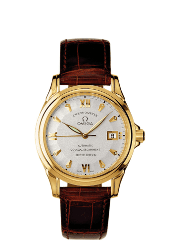 De Ville Co-Axial 37.5 Yellow Gold / Silver / LTD — photo from WatchBase · Photo: WatchBase · © WatchBase, used with permission · Source: https://watchbase.com/omega/de-ville/5911-31-22