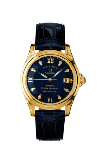 De Ville Co-Axial 37.5 Red Gold / Blue / LTD — photo from WatchBase · Photo: WatchBase · © WatchBase, used with permission · Source: https://watchbase.com/omega/de-ville/5931-81-23