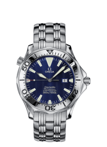 Seamaster Diver 300M Automatic 41 Stainless Steel / Electric Blue / Bracelet — photo from WatchBase · Photo: WatchBase · © WatchBase, used with permission · Source: https://watchbase.com/omega/seamaster-diver-300m/2055-80-00
