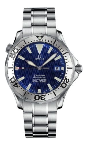 Seamaster Diver 300M Automatic 41 Stainless Steel / Electric Blue / Bracelet / Ian Thorpe — photo from WatchBase · Photo: WatchBase · © WatchBase, used with permission · Source: https://watchbase.com/omega/seamaster-diver-300m/2256-80-00