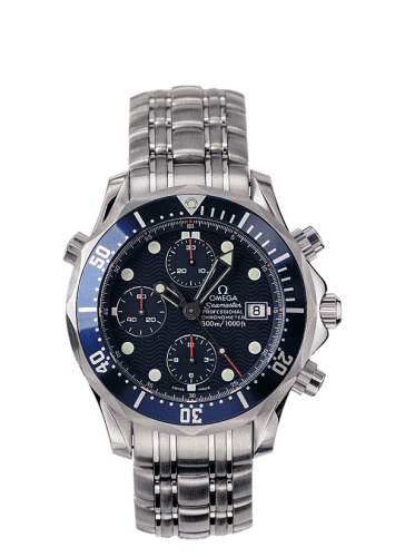 Seamaster Diver 300M Automatic 41.5 Chronograph Stainless Steel / Blue / Bracelet — photo from WatchBase · Photo: WatchBase · © WatchBase, used with permission · Source: https://watchbase.com/omega/seamaster-diver-300m/2599-80-00