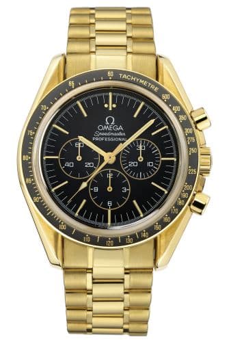 Speedmaster Professional Moonwatch MIR 365 / Yellow Gold — photo from WatchBase · Photo: WatchBase · © WatchBase, used with permission · Source: https://watchbase.com/omega/speedmaster/3197-50-00