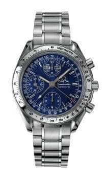 Speedmaster Day-Date 39 Stainless Steel / Blue / Bracelet — photo from WatchBase · Photo: WatchBase · © WatchBase, used with permission · Source: https://watchbase.com/omega/speedmaster-automatic-quartz/3523-80-00