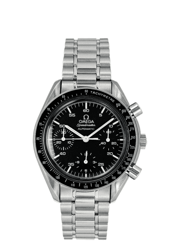 Speedmaster Reduced Stainless Steel / Black / Bracelet — photo from WatchBase · Photo: WatchBase · © WatchBase, used with permission · Source: https://watchbase.com/omega/speedmaster-reduced/3510-50-00