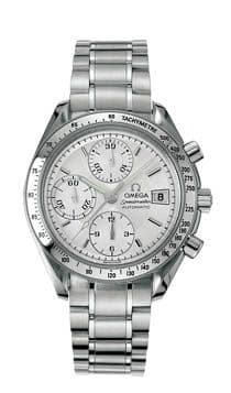 Speedmaster Date 39 Stainless Steel / Silver / Bracelet — photo from WatchBase · Photo: WatchBase · © WatchBase, used with permission · Source: https://watchbase.com/omega/speedmaster-automatic-quartz/3513-30-00