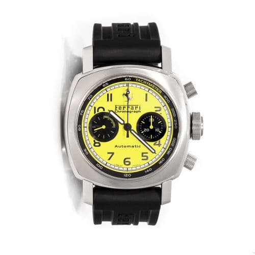 Ferrari Granturismo Chronograph Yellow — photo from WatchBase · Photo: WatchBase · © WatchBase, used with permission · Source: https://watchbase.com/panerai/ferrari/fer00011