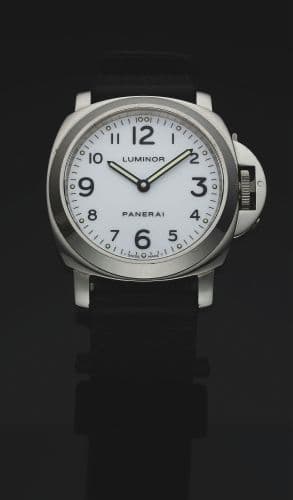 Luminor Base White — photo from WatchBase · Photo: WatchBase · © WatchBase, used with permission · Source: https://watchbase.com/panerai/luminor/pam00010