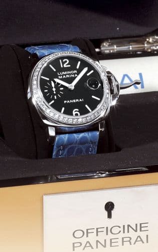 Luminor Marina Automatic Diamond Bezel — photo from WatchBase · Photo: WatchBase · © WatchBase, used with permission · Source: https://watchbase.com/panerai/luminor/pam00071