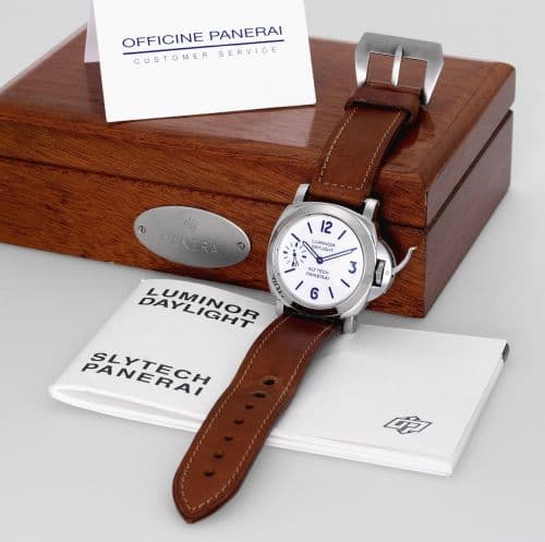 Slytech Daylight Blue — photo from WatchBase · Photo: WatchBase · © WatchBase, used with permission · Source: https://watchbase.com/panerai/pre-vendome/5218-207-a-blue
