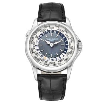 World Time 5110 — photo from WatchBase · Photo: WatchBase · © WatchBase, used with permission · Source: https://watchbase.com/patek-philippe/complications/5110p-001
