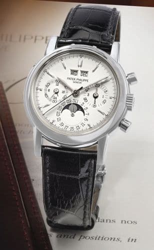 Perpetual Calendar Chronograph 3970 White Gold / Silver — photo from WatchBase · Photo: WatchBase · © WatchBase, used with permission · Source: https://watchbase.com/patek-philippe/grand-complications/3970eg-016