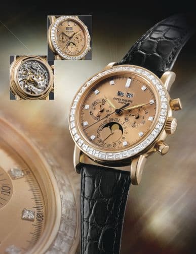 Perpetual Calendar Chronograph 3990 Rose Gold / Pink — photo from WatchBase · Photo: WatchBase · © WatchBase, used with permission · Source: https://watchbase.com/patek-philippe/grand-complications/3990r-0x1