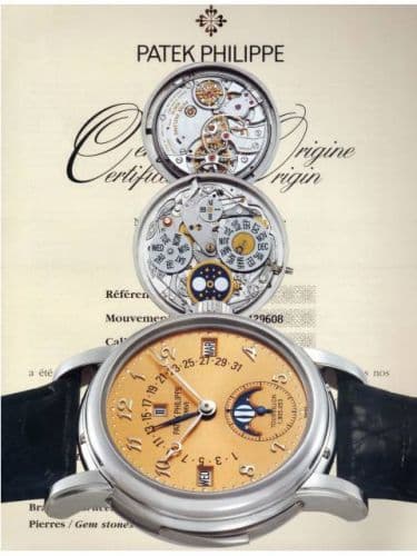 Tourbillon Minute Repeater Perpetual Calendar 5016 Platinum / Champagne Breguet — photo from WatchBase · Photo: WatchBase · © WatchBase, used with permission · Source: https://watchbase.com/patek-philippe/grand-complications/5016p-012