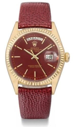 Day-Date 1803 — photo from WatchBase · Photo: WatchBase · © WatchBase, used with permission · Source: https://watchbase.com/rolex/day-date/1803-oxblood