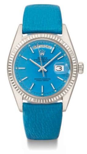 Day-Date 1803 — photo from WatchBase · Photo: WatchBase · © WatchBase, used with permission · Source: https://watchbase.com/rolex/day-date/1803-stella-blue