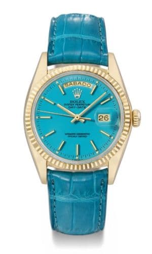 Day-Date 1803 — photo from WatchBase · Photo: WatchBase · © WatchBase, used with permission · Source: https://watchbase.com/rolex/day-date/1803-stella-turquoise-y