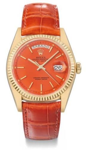 Day-Date 1803 — photo from WatchBase · Photo: WatchBase · © WatchBase, used with permission · Source: https://watchbase.com/rolex/day-date/1803-stella-coral
