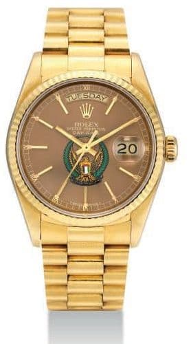 Day-Date 18038 — photo from WatchBase · Photo: WatchBase · © WatchBase, used with permission · Source: https://watchbase.com/rolex/day-date/18038-arabia