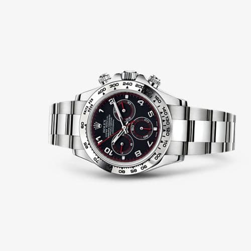 Daytona White Gold Black Racing — photo from WatchBase · Photo: WatchBase · © WatchBase, used with permission · Source: https://watchbase.com/rolex/daytona/116509-0036
