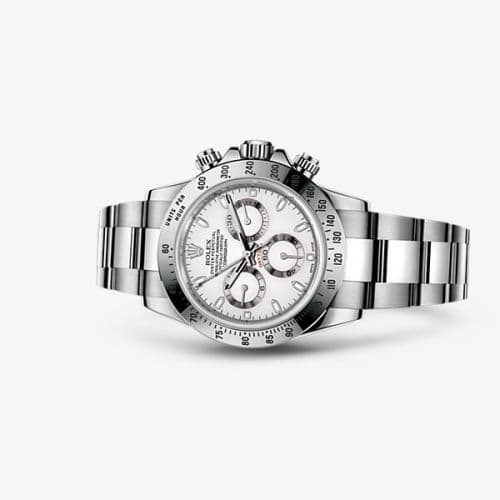 Cosmograph Daytona Steel / White — photo from WatchBase · Photo: WatchBase · © WatchBase, used with permission · Source: https://watchbase.com/rolex/daytona/116520-0016