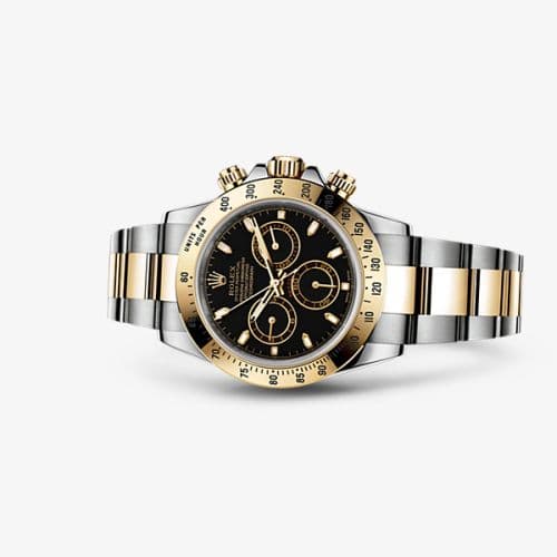Daytona Rolesor Black — photo from WatchBase · Photo: WatchBase · © WatchBase, used with permission · Source: https://watchbase.com/rolex/daytona/116523-0039