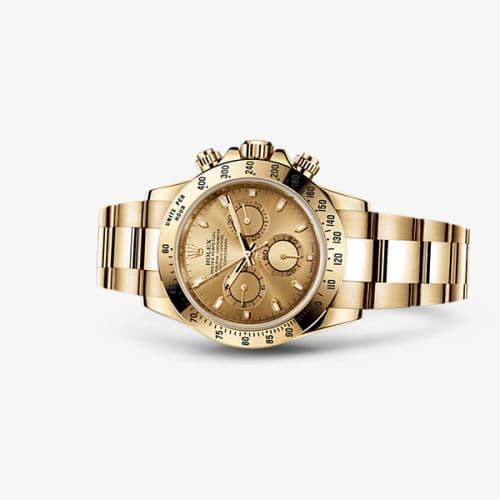 Daytona Yellow Gold Champagne — photo from WatchBase · Photo: WatchBase · © WatchBase, used with permission · Source: https://watchbase.com/rolex/daytona/116528-0045