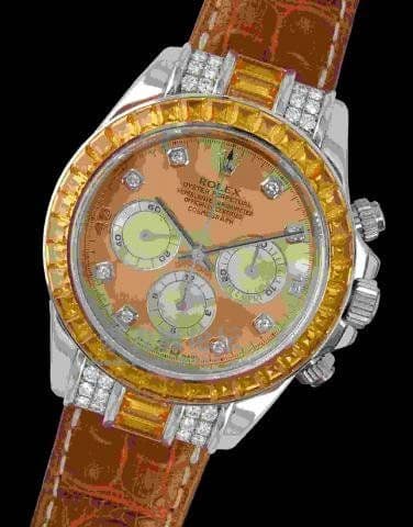 Daytona White Gold Sapphire Strap — photo from WatchBase · Photo: WatchBase · © WatchBase, used with permission · Source: https://watchbase.com/rolex/daytona/16559saco