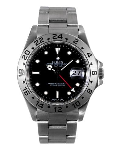 Explorer II Black Tritium — photo from WatchBase · Photo: WatchBase · © WatchBase, used with permission · Source: https://watchbase.com/rolex/explorer-2/16570-0002