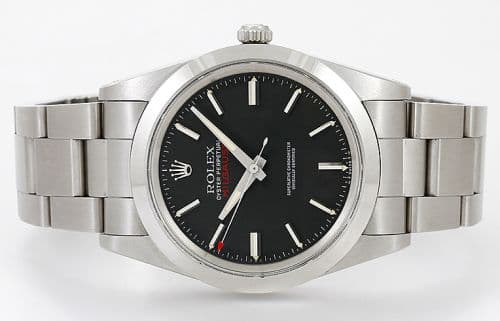 Milgauss Black — photo from WatchBase · Photo: WatchBase · © WatchBase, used with permission · Source: https://watchbase.com/rolex/milgauss/1019-001