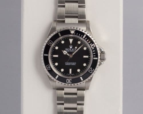 Submariner No-Date / Stainless Steel / Black — photo from WatchBase · Photo: WatchBase · © WatchBase, used with permission · Source: https://watchbase.com/rolex/submariner/14060m-0001