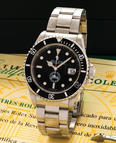 Submariner Date 16610 Panama Canal — photo from WatchBase · Photo: WatchBase · © WatchBase, used with permission · Source: https://watchbase.com/rolex/submariner/16610-panama-canal
