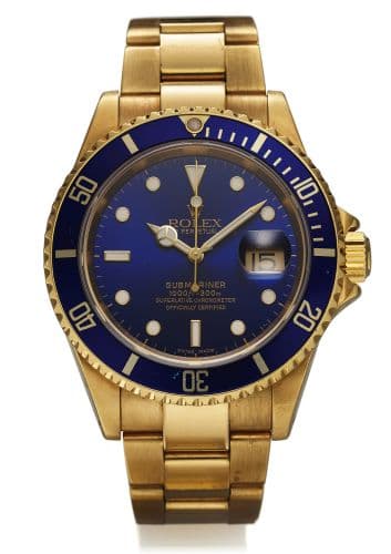 Submariner 16618 Blue SuperLuminova — photo from WatchBase · Photo: WatchBase · © WatchBase, used with permission · Source: https://watchbase.com/rolex/submariner/16618-blue-superluminova