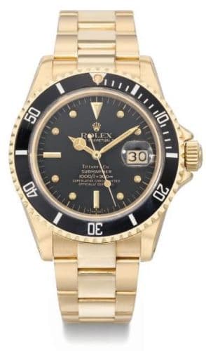 Submariner 16808 — photo from WatchBase · Photo: WatchBase · © WatchBase, used with permission · Source: https://watchbase.com/rolex/submariner/16808-nipple-tiffany