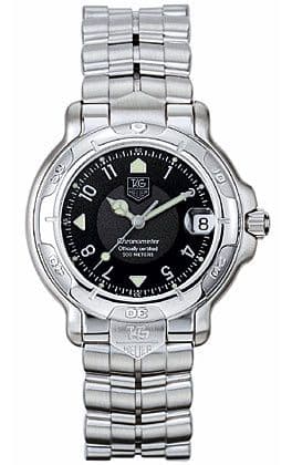 6000 Stainless Steel / Black / Bracelet — photo from WatchBase · Photo: WatchBase · © WatchBase, used with permission · Source: https://watchbase.com/tag-heuer/6000/wh5215-ba0676