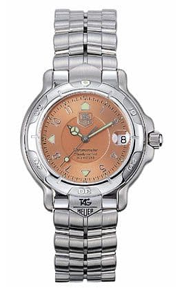 6000 Stainless Steel / Salmon / Bracelet — photo from WatchBase · Photo: WatchBase · © WatchBase, used with permission · Source: https://watchbase.com/tag-heuer/6000/wh5216-ba0676