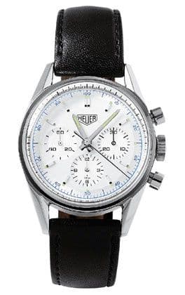 Carrera 1964 Lemania Silver — photo from WatchBase · Photo: WatchBase · © WatchBase, used with permission · Source: https://watchbase.com/tag-heuer/carrera/cs3110-bc0725